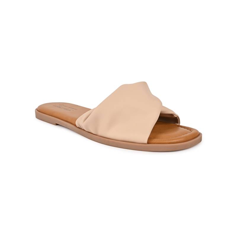 Call It Spring Beige Square Toe Flats (UK 2)