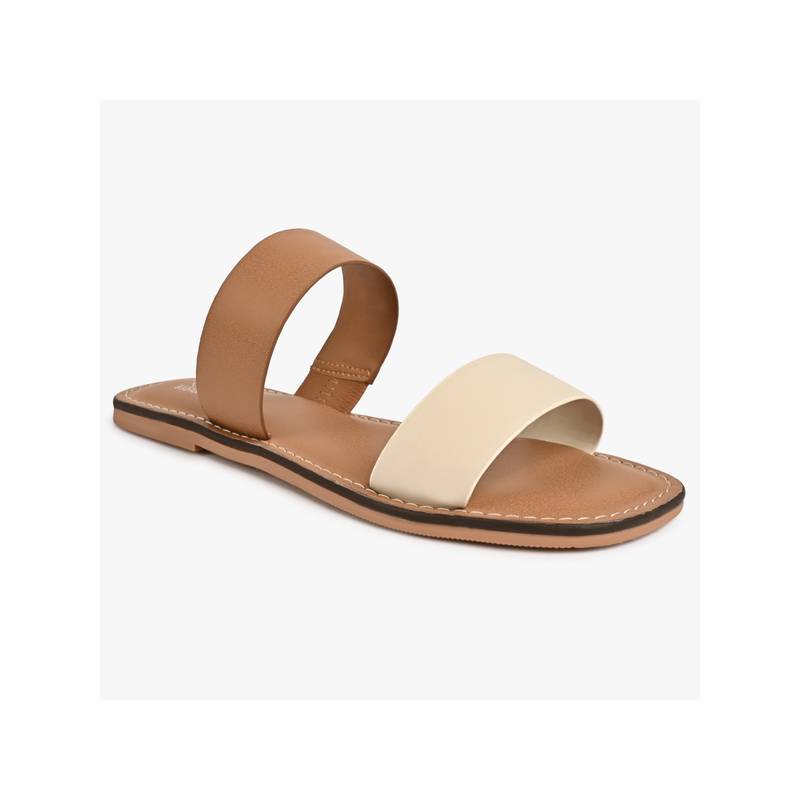 Call It Spring Beige Square Toe Flats (UK 2)