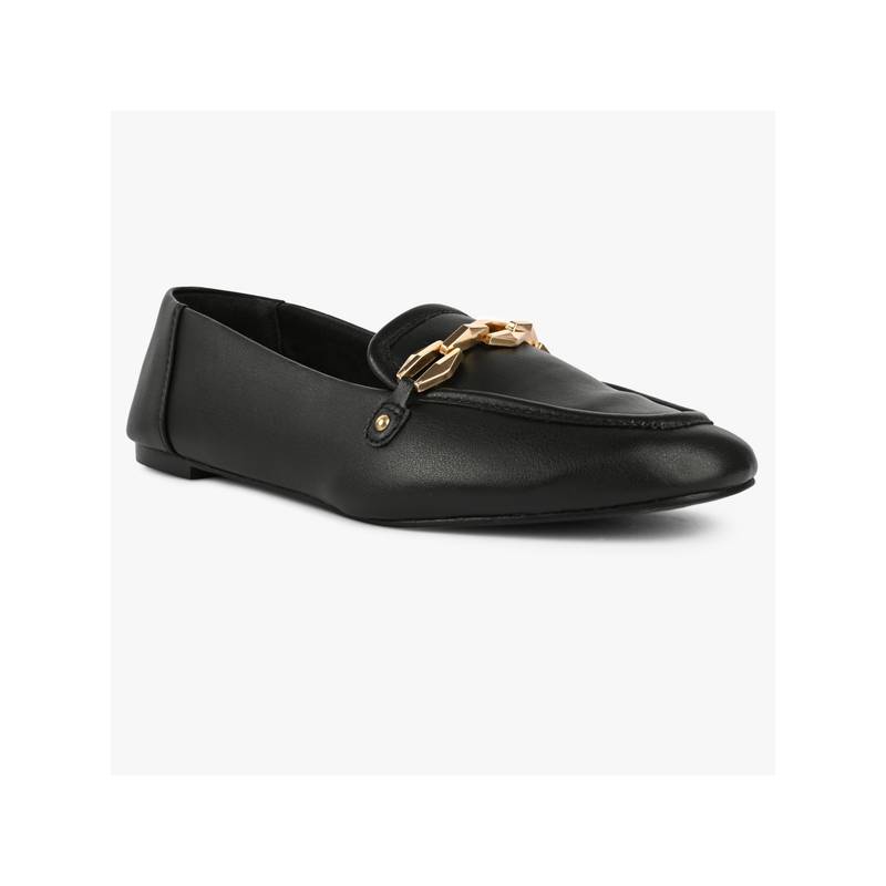 Call It Spring Black Round Toe Loafers (UK 5)