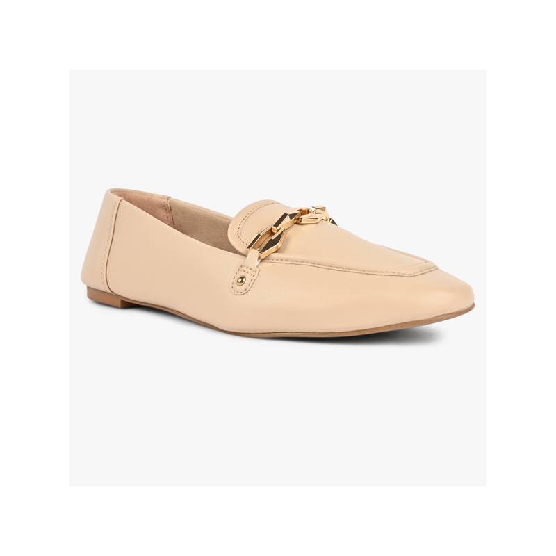 Call It Spring Beige Round Toe Loafers (UK 2)