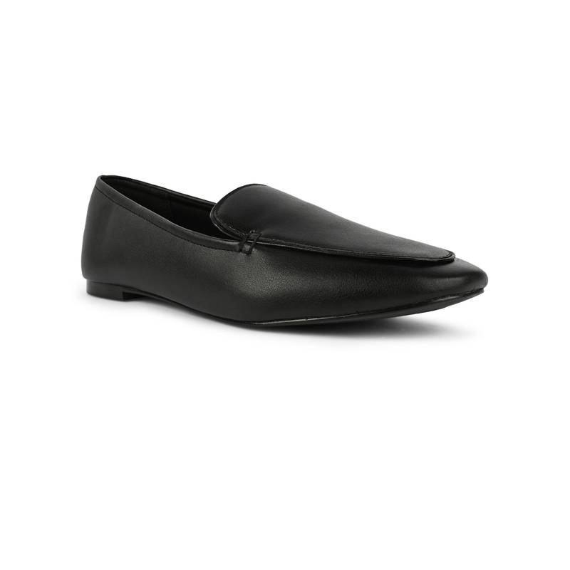 Call It Spring Black Round Toe Loafers (UK 2)