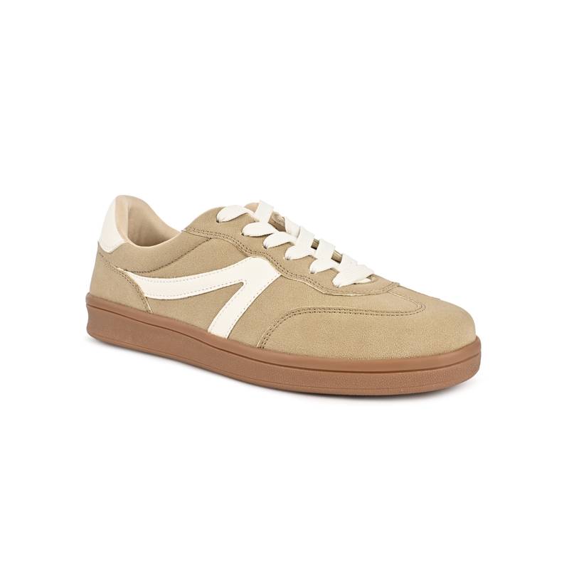 Call It Spring Beige Round Toe Sneakers (UK 2)