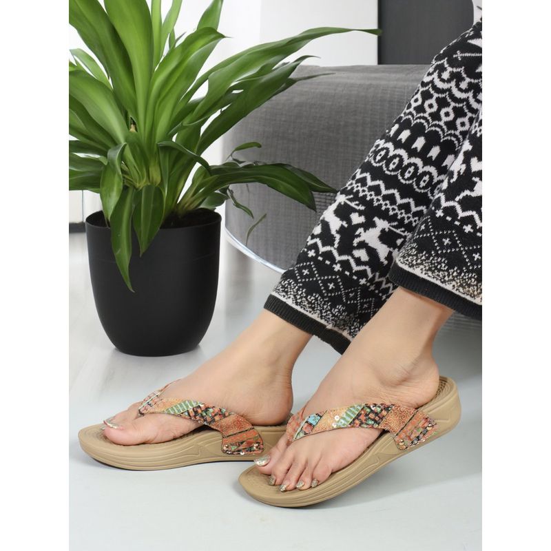 Carlton London Multi Slip-On Women Flip flops (EURO 41)