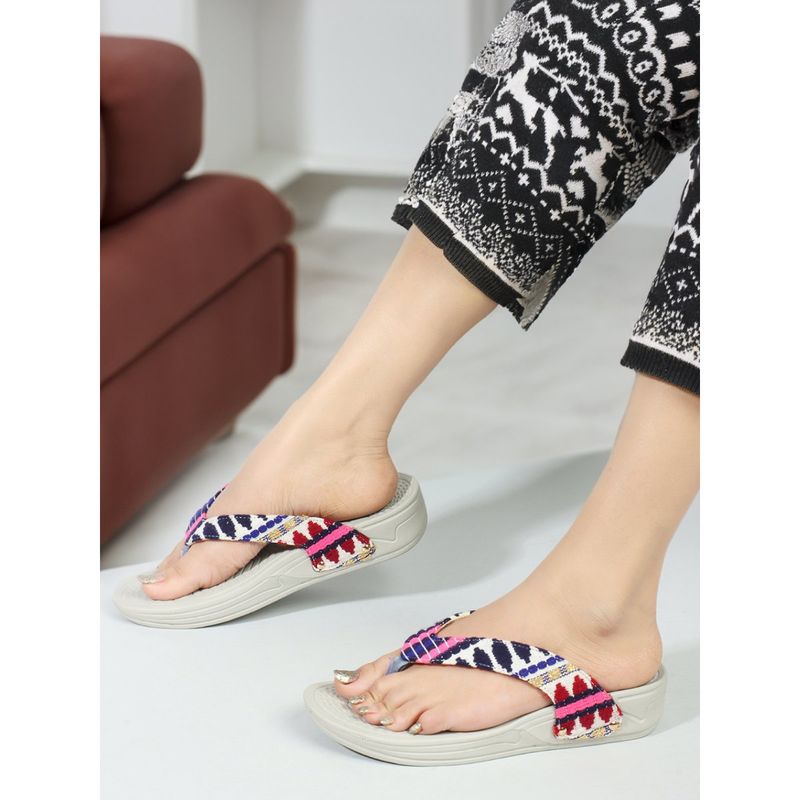 Carlton London Purple Slip-On Women Flip flops (EURO 37)