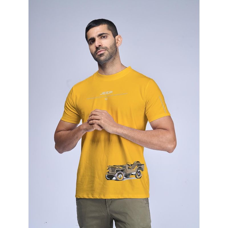 Aero Armour Willys Jeep Yellow Graphic T-Shirt (S)