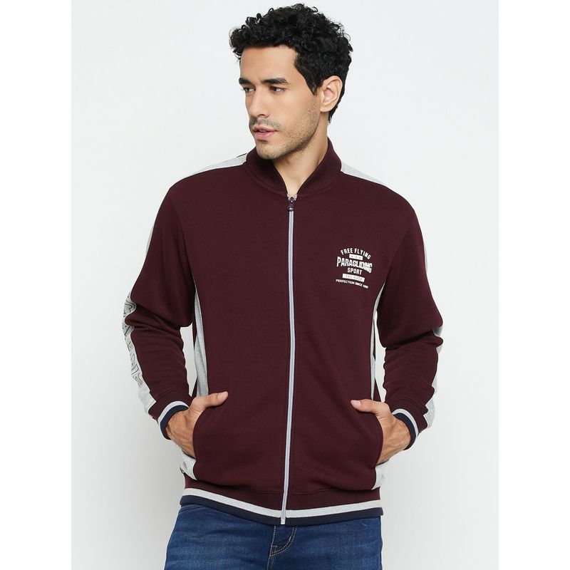 Cantabil Men Wine Casual Sweatshirt (M)