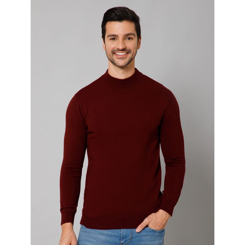 Cantabil Men Maroon Casual Sweater (L)