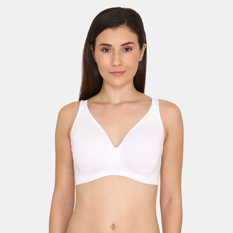 Buy Zivame Cotton Wirefree Non Padded Bra - Snow White (32DD) Online