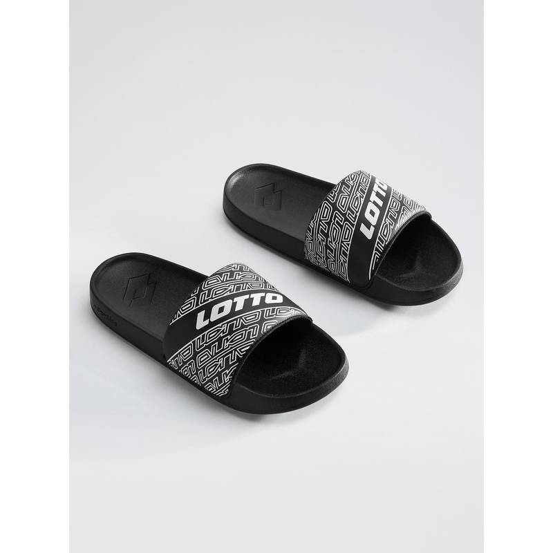 LOTTO Midway Gfx Black Sliders For Women (UK 4)