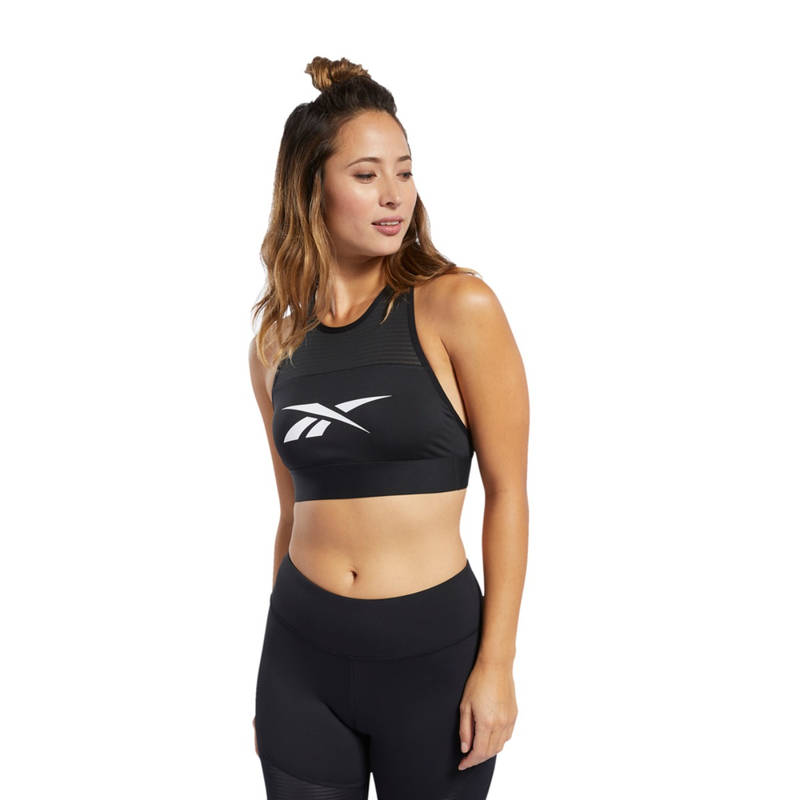 Reebok Wor Bralette Printed Black Training Bra (M)