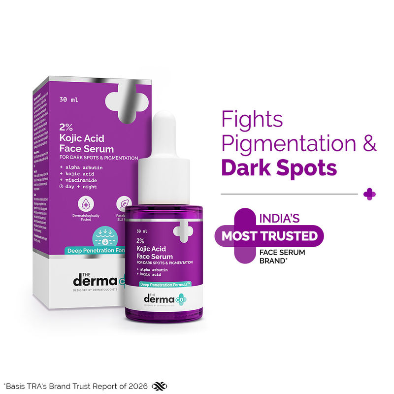 The Derma Co 2% Kojic Acid Face Serum for Dark spots reduction, Pigmentation & Blemishes