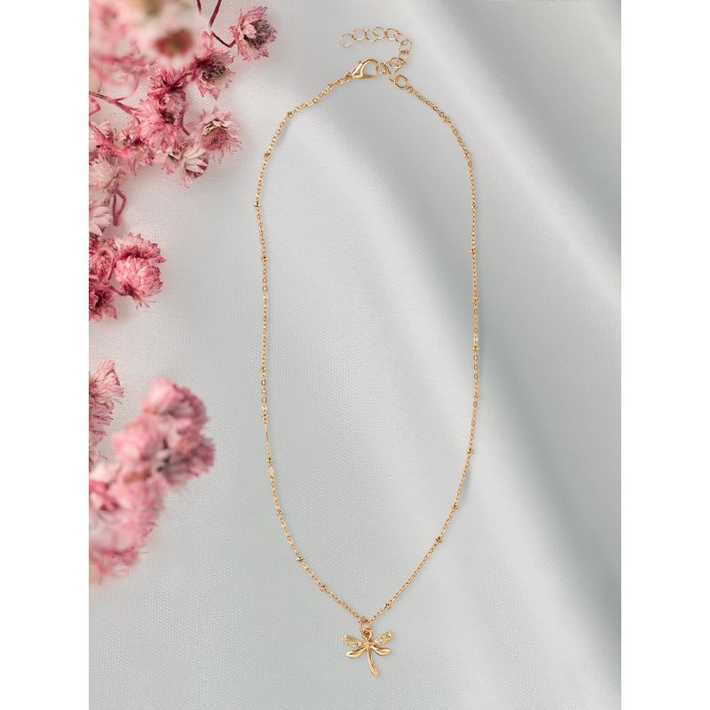 Buy Zaveri Pearls Gold Tone Dazzling Austrian Diamonds Dragonfly