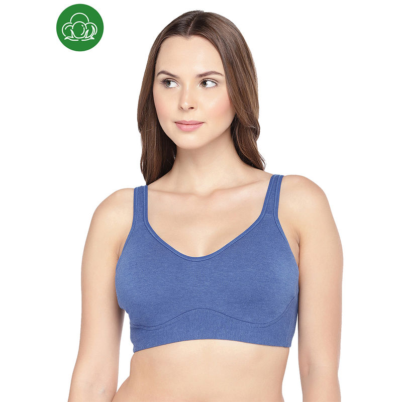 Inner Sense Organic Antimicrobial Soft Cup Full Coverage Bra - Blue (42C)
