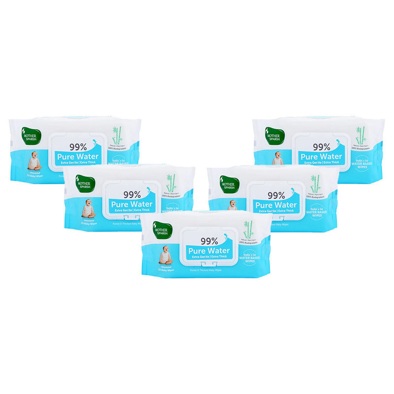 Buy Mother Sparsh 99% Pure Water Baby Wipes Pack Of Online