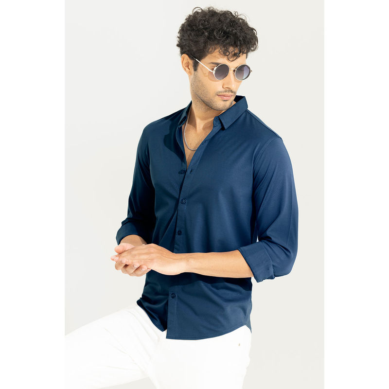 Snitch Men Superflex Teal Blue Shirt (L)