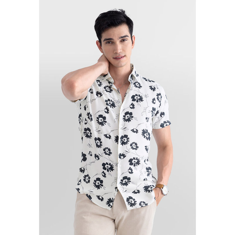 Snitch Men Aster White Shirt (M)