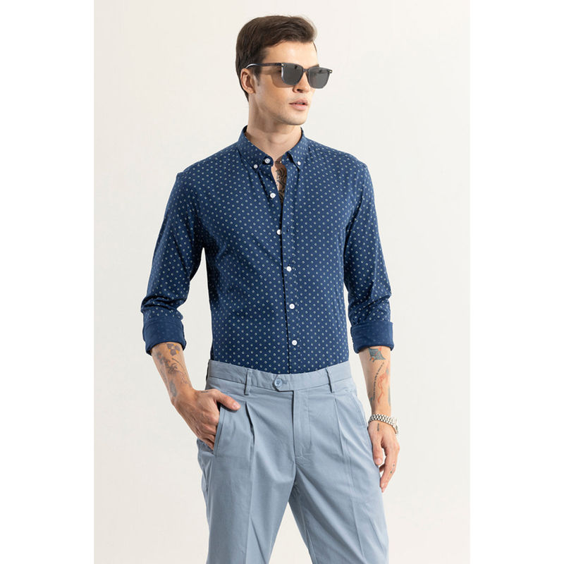 Snitch Men Girdle Navy Blue Shirt (L)