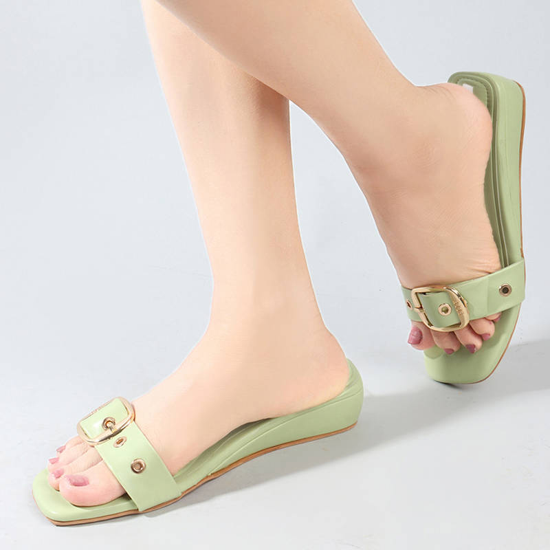 ELLE Green Party Wear Women Wedge Sandals (EURO 36)
