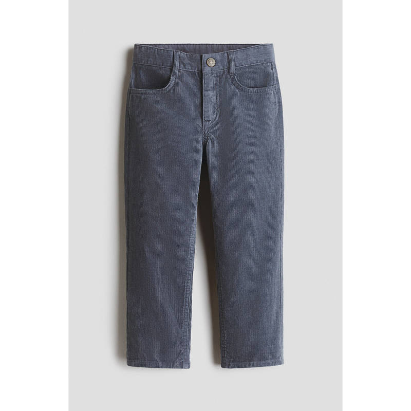 H&M Boys Grey Relaxed Fit Corduroy trousers (1.5-2 Years)