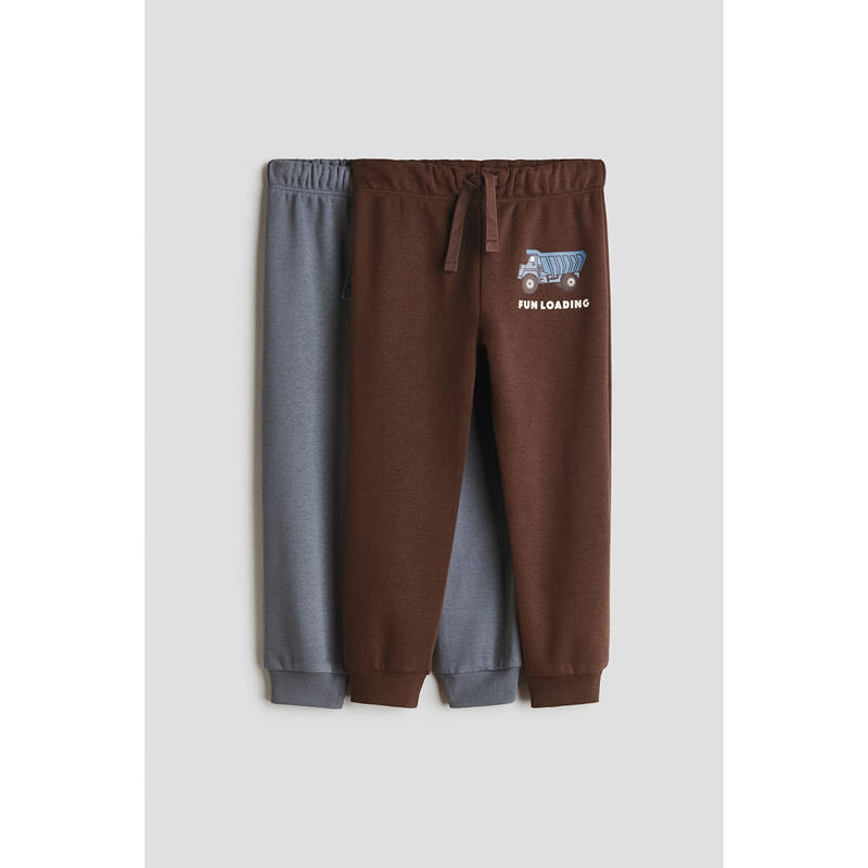 H&M Boys Multi-Color 2-pack motif-detail joggers (2-3 Years)