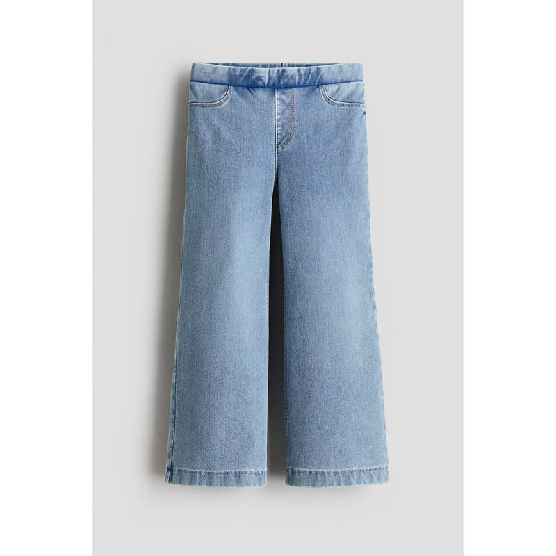 H&M Girls Blue Denim-look wide-leg jeggings (1.5-2 Years)