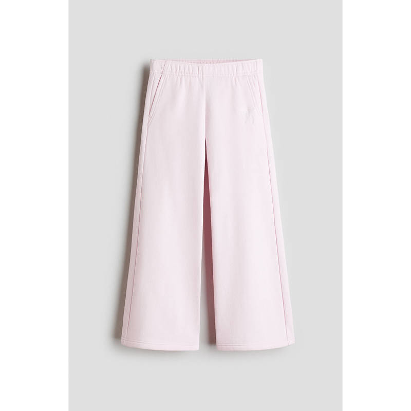 H&M Girls Pink Straight-leg brushed-inside joggers (8-9 Years)