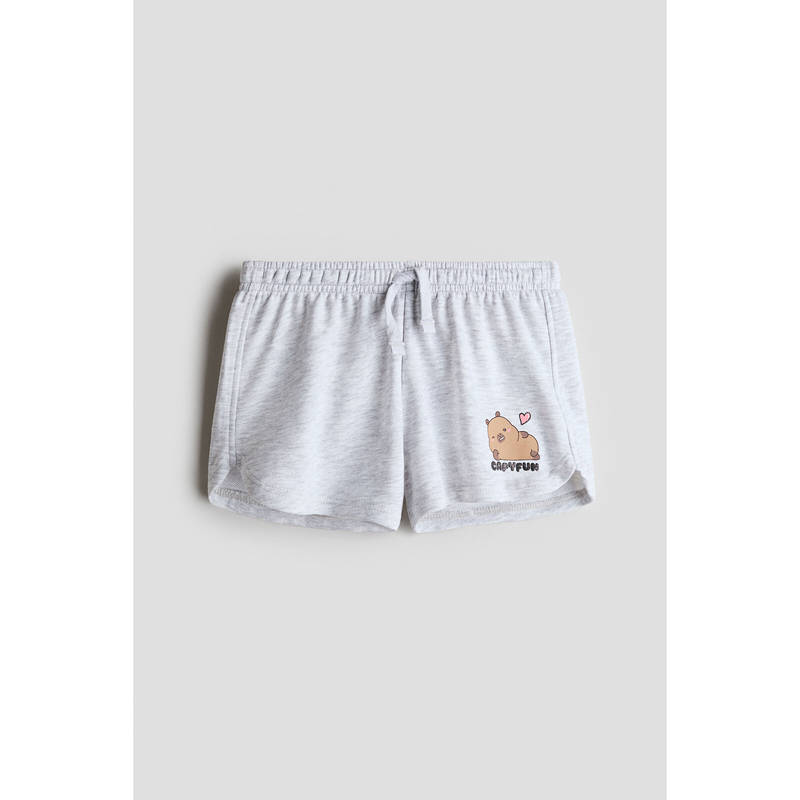 H&M Girls Grey Print-motif sweatshorts (8-9 Years)