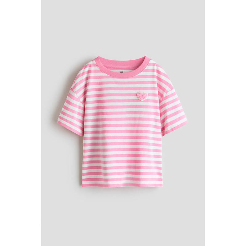 H&M Girls Pink Motif-detail cotton T-shirt (1.5-2 Years)