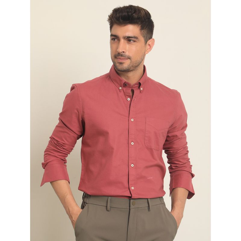 Rare Rabbit Auxfo Solid Shirt Red (M)