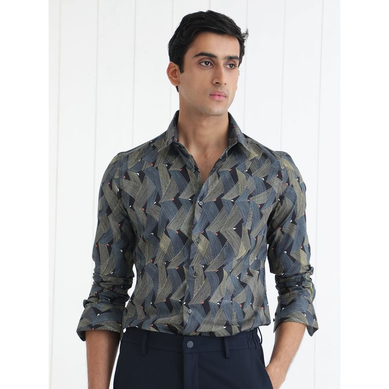 Rare Rabbit Nant Abstract Print T-Shirt Multi-Color (L)