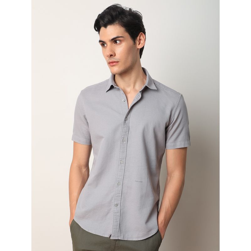 Rare Rabbit Rissa Solid Shirt Grey (L)