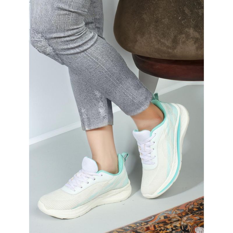 Carlton London White Lace-Ups Women Sporty Walking Shoes (EURO 39)