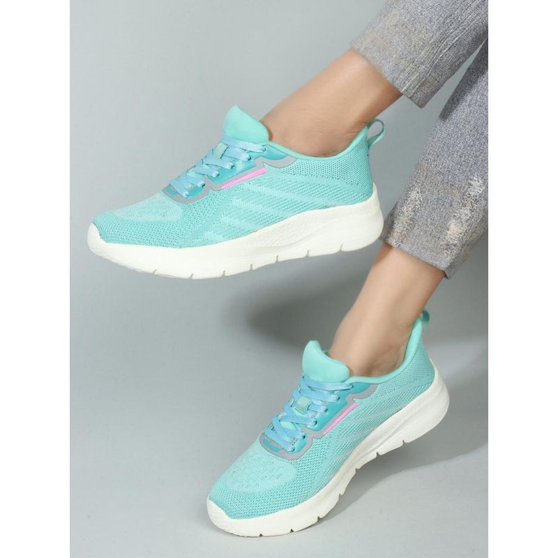 Carlton London Blue Lace-Ups Women Sporty Walking Shoes (EURO 36)