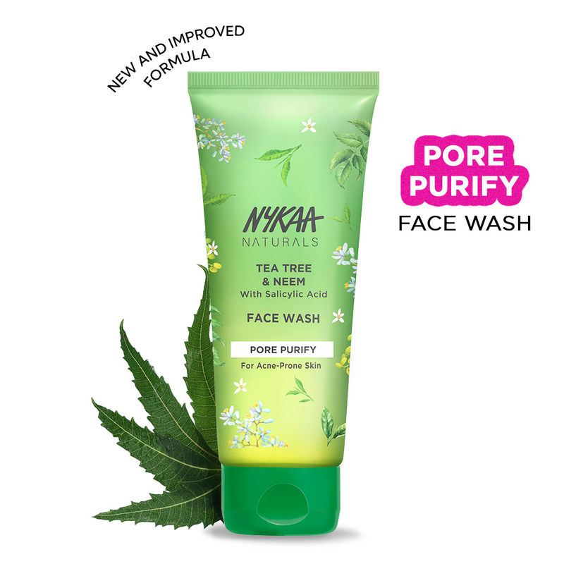 Nykaa Naturals Tea Tree & Neem With Salicylic Acid Face Wash For Pore Purifying-For Acne & Oily Skin