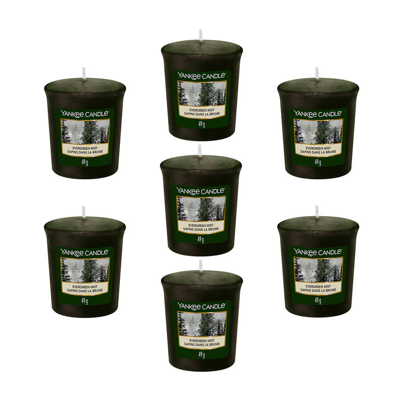 Yankee Candle Classic Votive Evergreen Mist Scented Candles Pack of 7