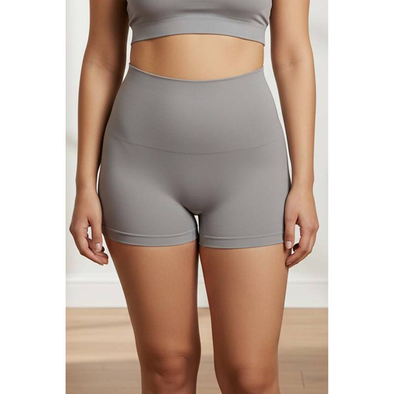 Zivame Everyday Shaping Cotton Midwaist Seamless Boyshort Panty - Grey (S)