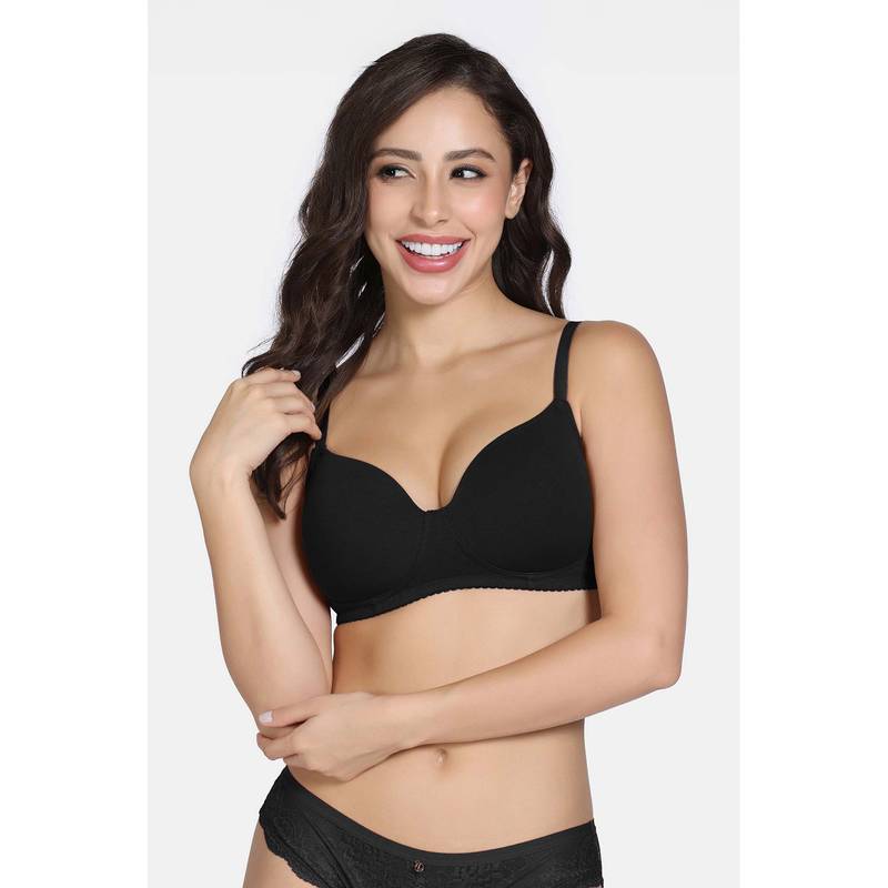 Zivame Tap Shoe Padded Non Wired 3/4Th Coverage T-Shirt Bra (34D)