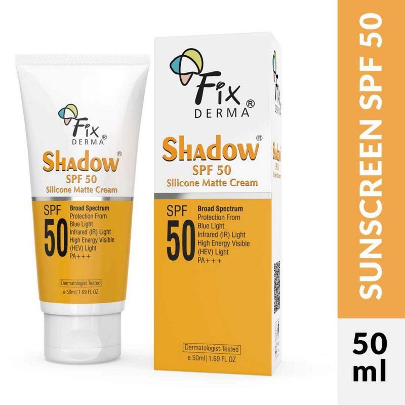 Buy Fixderma Shadow SPF 50 Sunscreen Silicone Matte Cream For Oily Skin Acne Prone NonWhitening