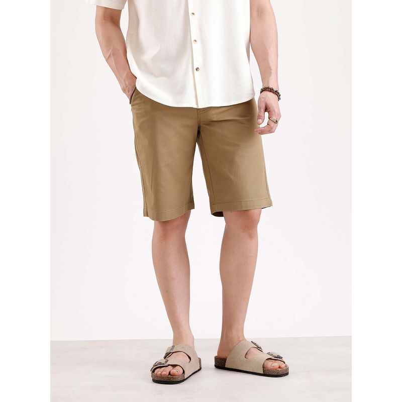 WROGN Classic Slim Fit Shorts- Khaki (S)