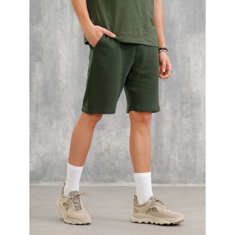 WROGN Olive Slim Fit Terry Knitted Shorts (M)