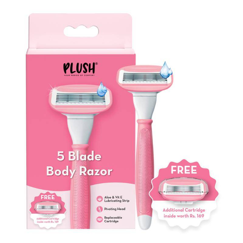 Push Up Razor Buy Plush 5-Blade Body Razor for Smooth Shave with Aloe Lubricating ...