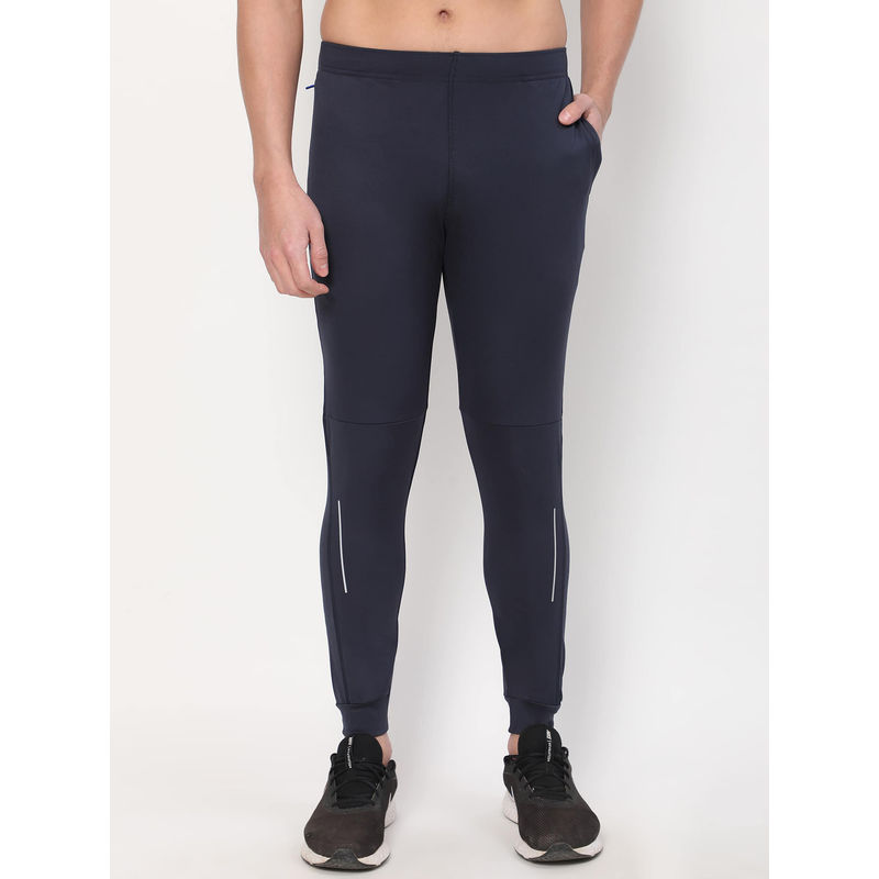 Dida Men Navy Blue Light Regular Comfort Dry-Fit Multi-Purpose Outdoor Sports Track Pant (L)