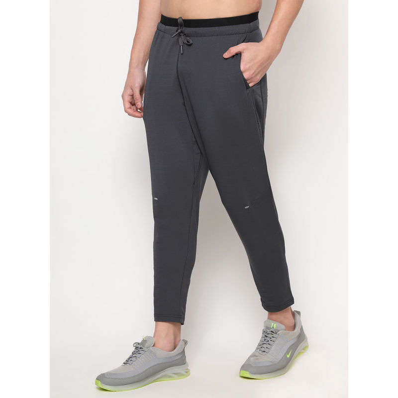 Dida Men Grey Light Regular Comfort Dry-Fit Multi-Purpose Training Activewear Track Pant (M)