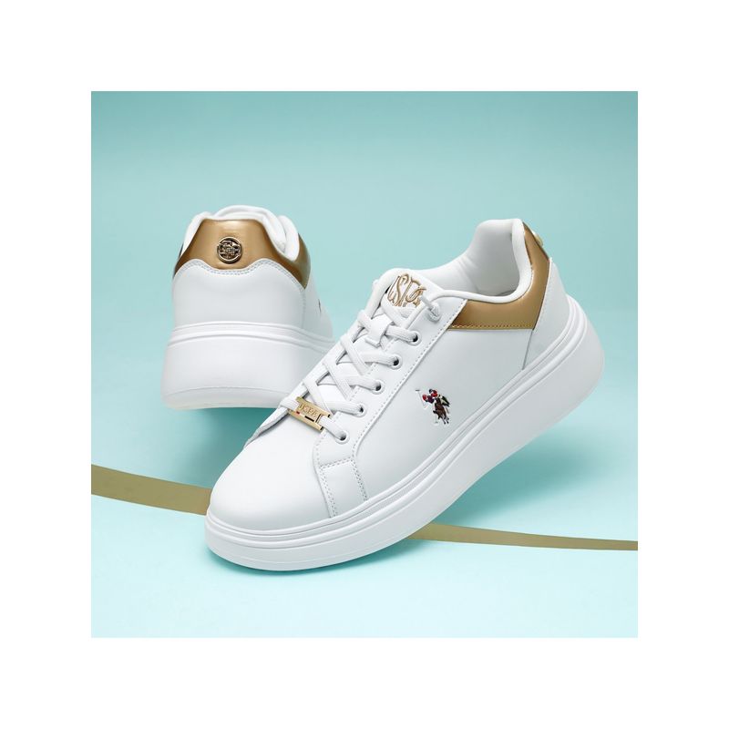 U.S. POLO ASSN. Women Elsie 2.0 Off White Sneakers (UK 3)