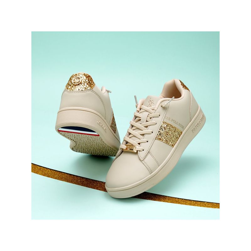 U.S. POLO ASSN. Women Emery 2.0 Off White Sneakers (UK 4)