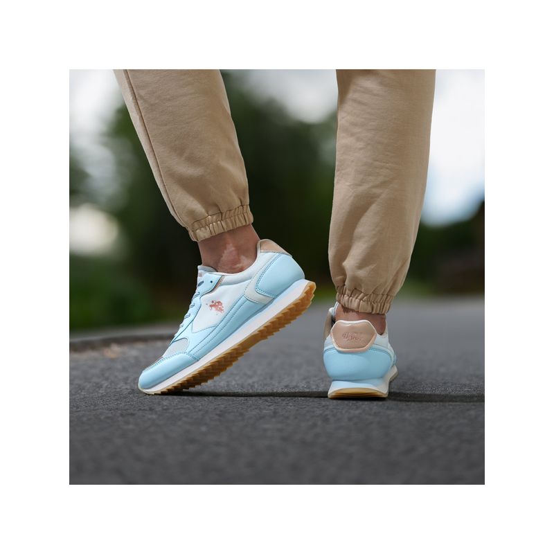 U.S. POLO ASSN. Women Alora Light Blue Sneakers (UK 3)