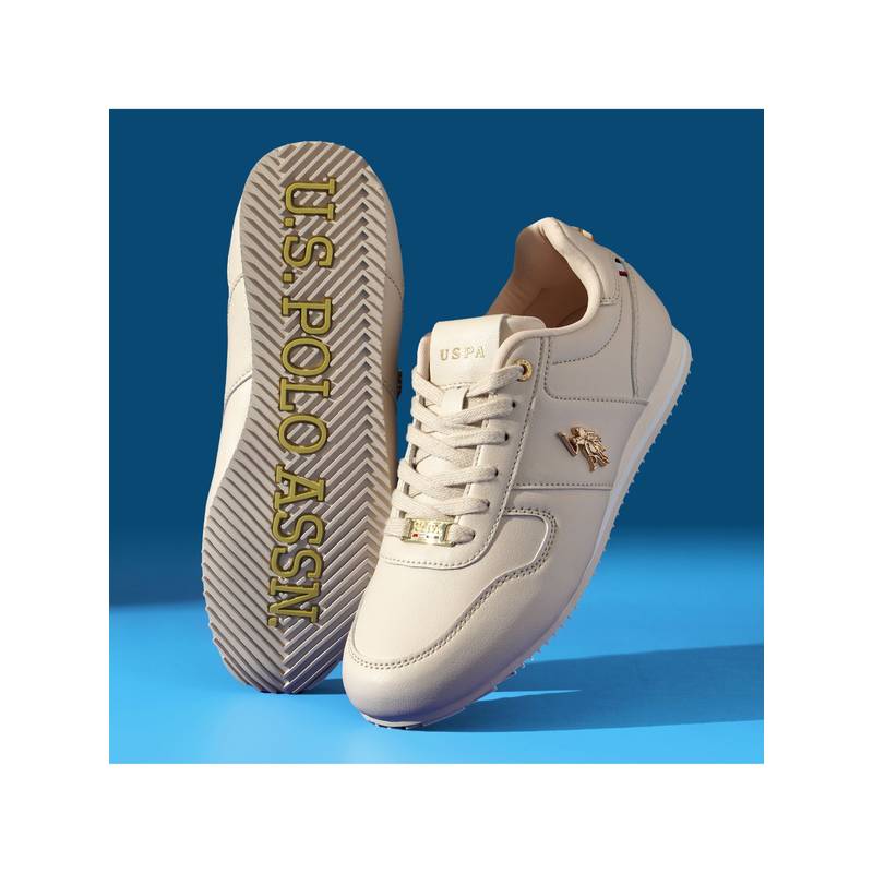 U.S. POLO ASSN. Sorrento Retro Sneakers Shoes With Premium Upper (UK 3)