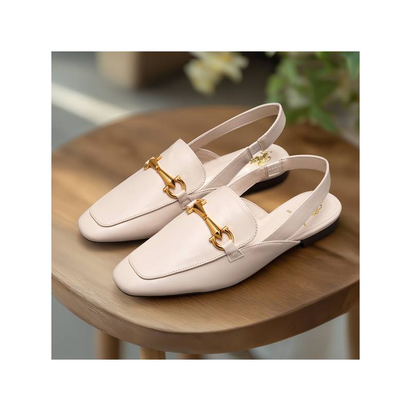 U.S. POLO ASSN. Amalia Nude Ballerinas With Premium Upper (UK 3)