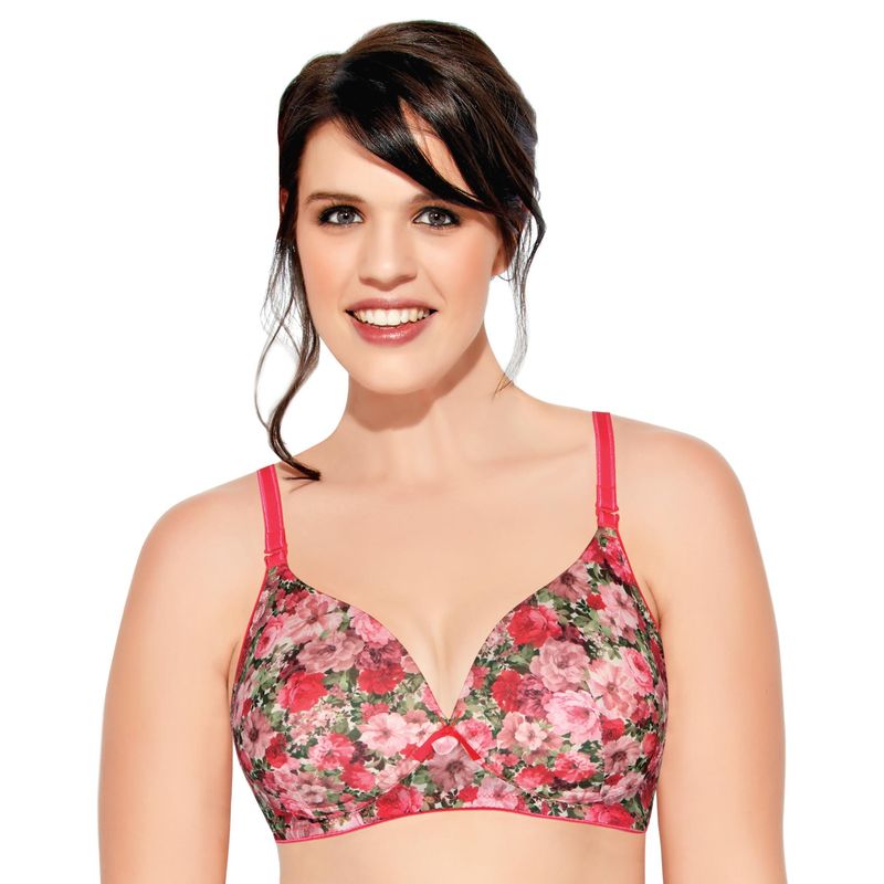 Buy Enamor F065 Invisible Neckline T-Shirt Bra - Padded Wirefree High  Coverage - Gipsy Rose Print Online