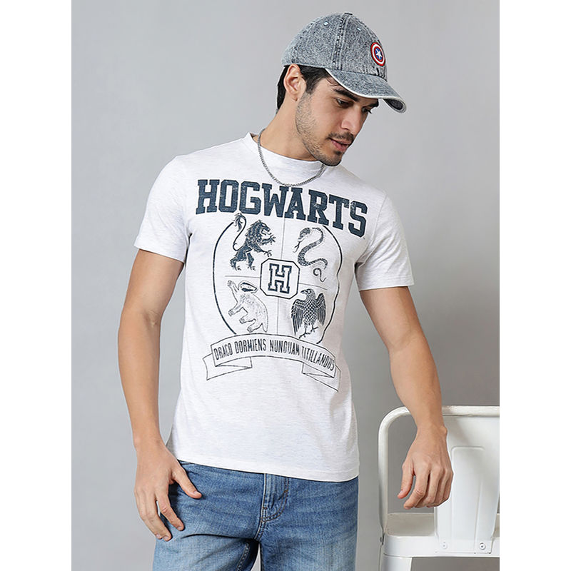 Free Authority Official Harry Potter Printed Regular Fit T-shirt For Men (S)